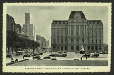 Buenos Aires, avenida Alem y edificio del Correo