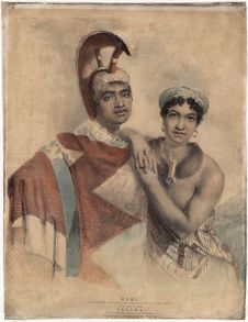 Boki, gouverneur de Wáhu, îles Sandwich, et sa femme Liliha