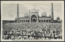 Muhammedans at prayer in the Jama Masjid during Ramazan