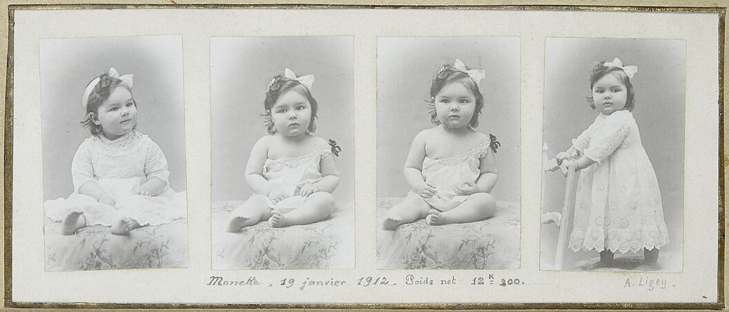 Monette, 19 janvier 1912 [quatre portraits de Simone Thomann]