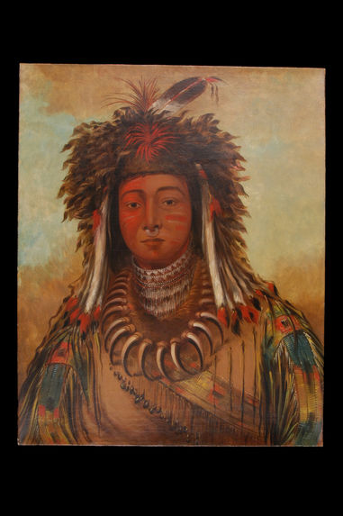Portrait de Maun-gua-daus (Grand Héros), chef Ojibwa