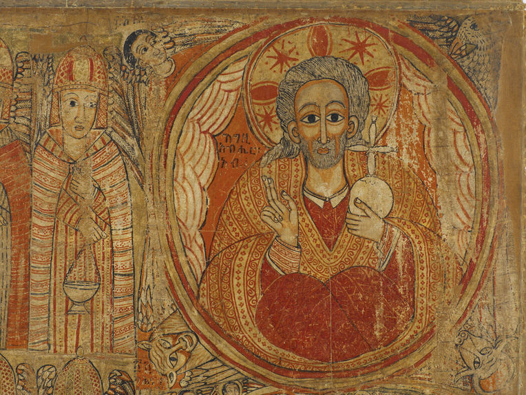 Peinture de l'église Abba Antonios : Dieu le Père et Pacte de grâce