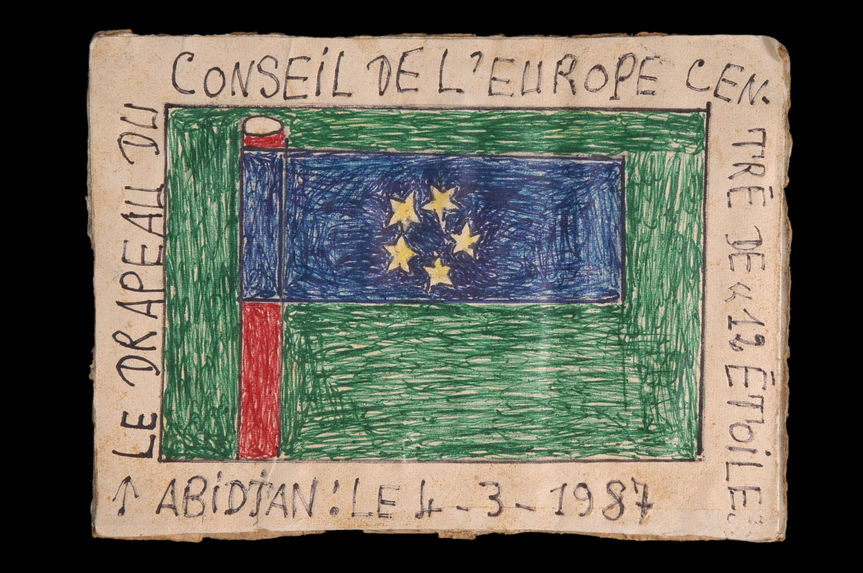 Dessin : Le drapeau du Conseil de L'Europe centré de &quot;12 étoiles&quot