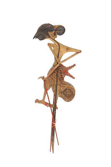 Figure de wayang kulit : Purna Darmakusuma ou Yudistira (raja negri Penawan)