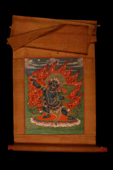 Peinture bouddhique : divinité terrible