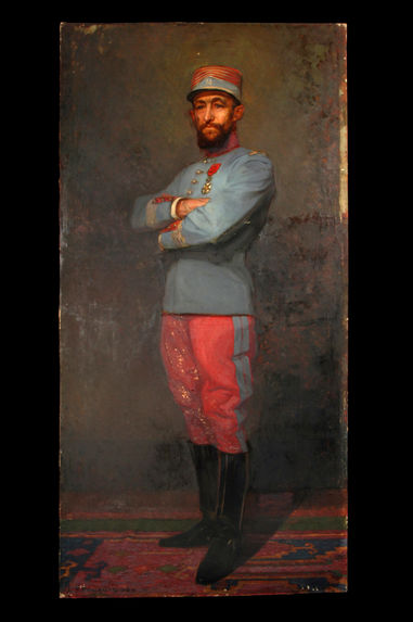 Portrait du général Baratier en colonel de chasseur à cheval
