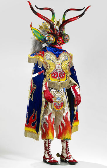 Costume de Ñaupa Diablo : masque-heaume