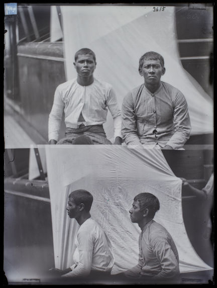 Deux hommes Ora Laut (face et profil) [portrait d'hommes]