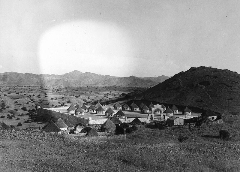 Vue du camp militaire à Agordat