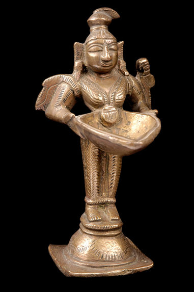 Lampe-statuette figurant Lakshmi