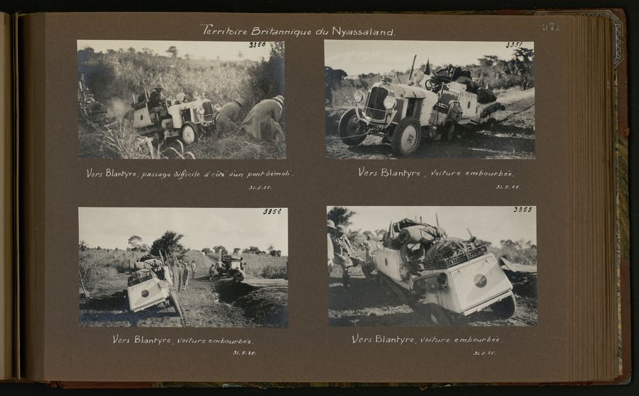 Vers Blantyre, voiture embourbée