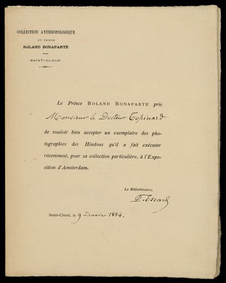 Collection anthropologique du Prince Roland Bonaparte. Hindous. N°11