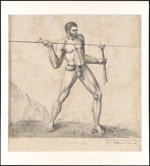 &quot;Homme de Balade. Atlas du Voyage à la Recherche de La Pérouse n°35. Labillardière T. II. P. 246&quot