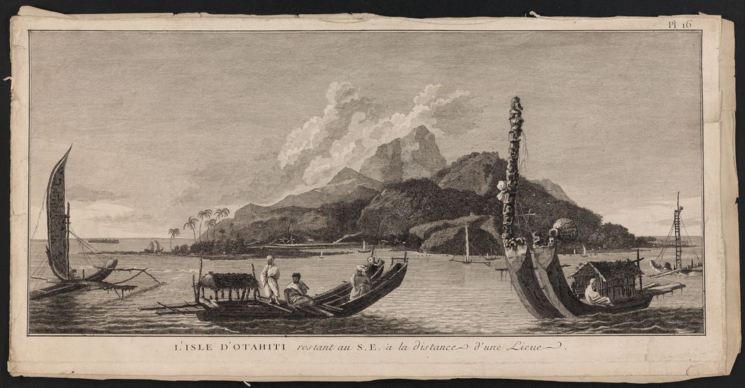 L'Isle d'Otahiti restant au S.E. à la distance d'une Lieue