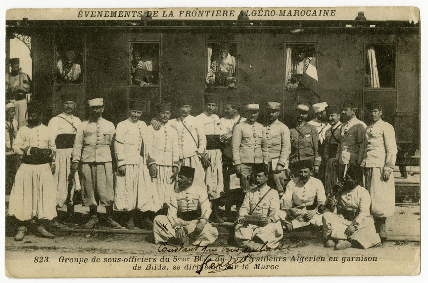 Groupe de sous-officiers du 5ème bataillon du 1er tirailleur algérien