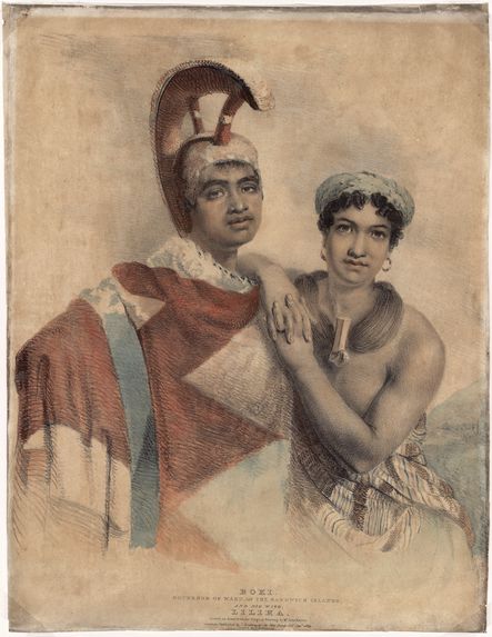 Boki, gouverneur de Wáhu, îles Sandwich, et sa femme Liliha