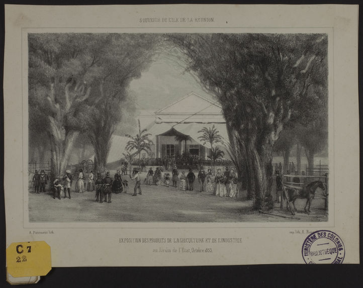 Exposition des produits de l'agriculture et de l'industrie au Jardin de l'Etat, Octobre 1853