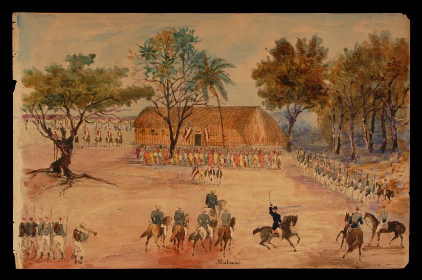 Promenade militaire autour de Papeete, 1861. Matavaï