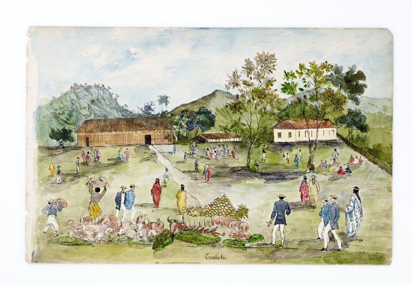 Promenade militaire autour de Papeete, 1861. Toahotu