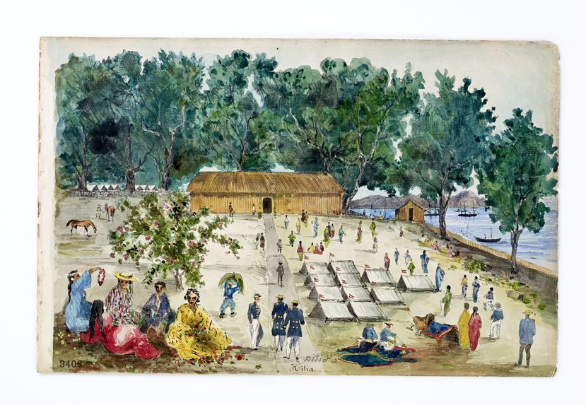 Promenade militaire autour de Papeete, 1861. Hitia