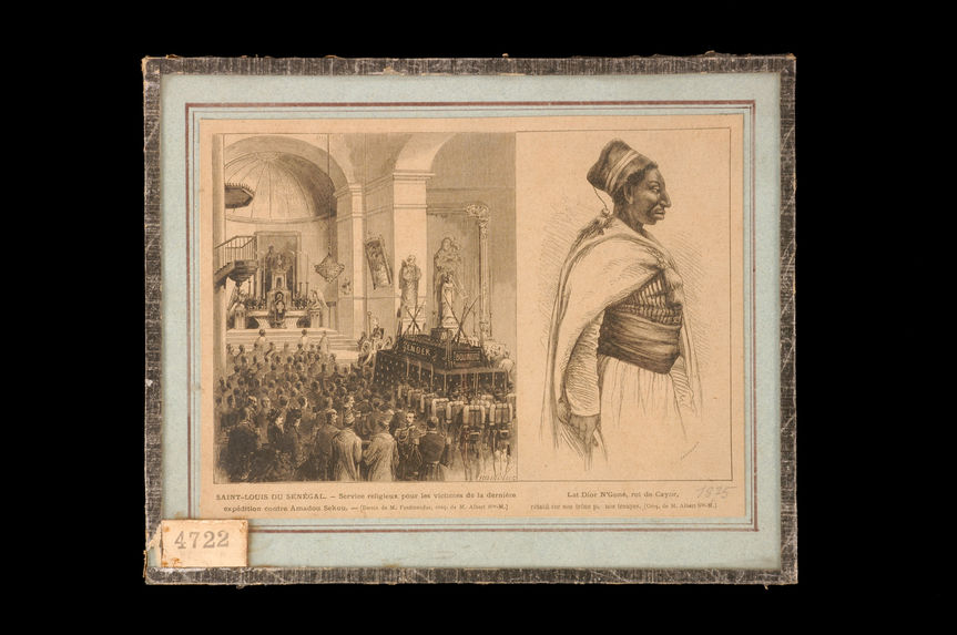 Service religieux pour les victimes de la dernière expédition contre Amadou Sekou - Lat Dior N'Goné, roi de Cayor, rétabli sur son trône par nos troupes