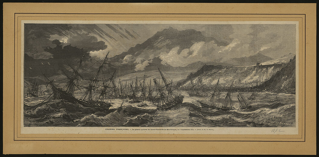 Colonies françaises. Le grand cyclone de Saint-Pierre-de-la-Martinique, le 9 septembre 1872