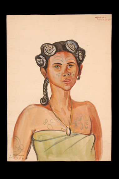 Portrait de Ndrovay, femme antandroy, village d'Ambovombé, Madagascar
