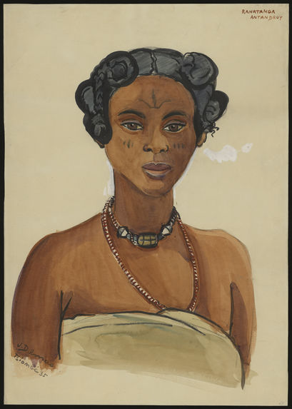 Portrait de Ranatanga, femme antandroy, village de Taiombe, Madagascar