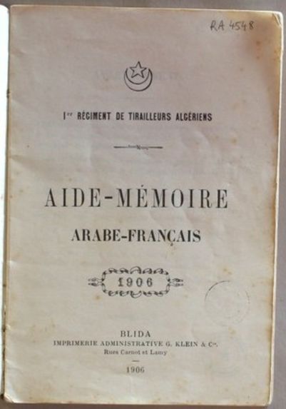 Aide-mémoire arabe-français