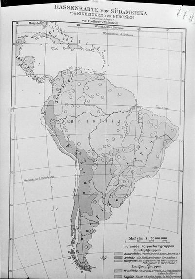 Carte ethnique de l'Amérique du Sud