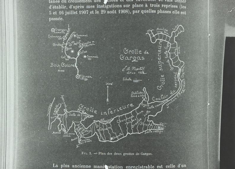 Plan de la grotte de Gargas