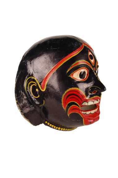 Masque de danse Chhau figurant Kali