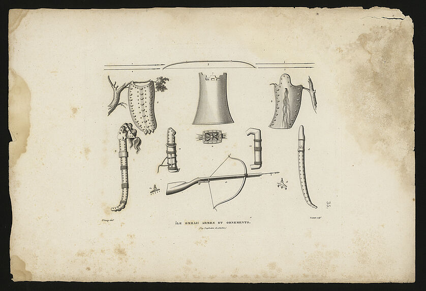 Ile Ombai : Armes et ornements