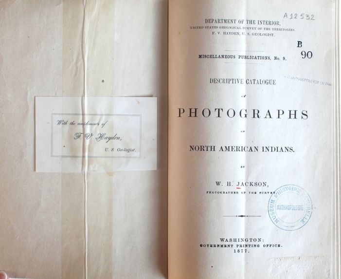 Descriptive catalogue of Photographs of North American Indians by W. H. Jackson