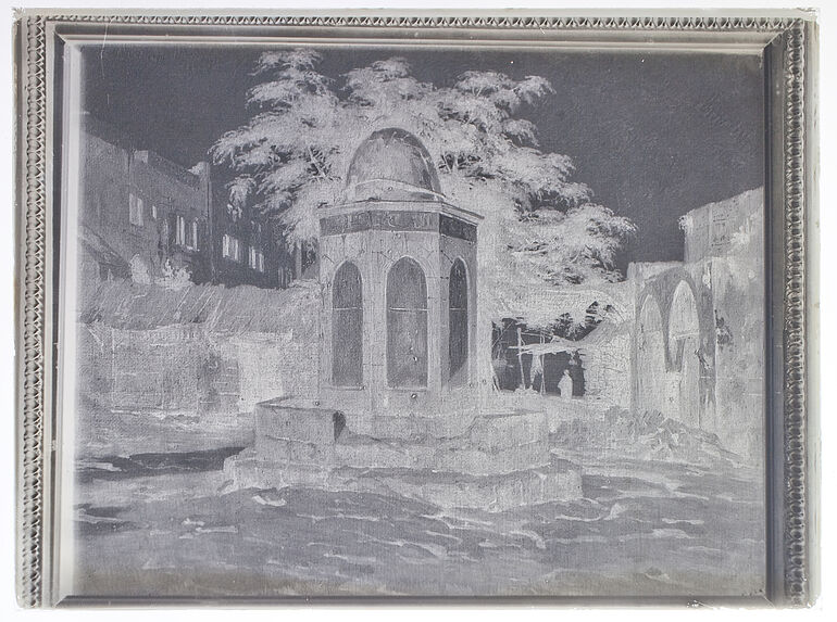 Sans titre [reproduction : Fontaine sur une place de Beyrouth. (Actuellement détruite)]