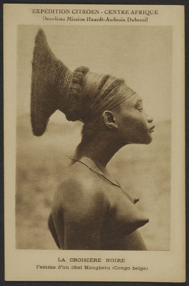 Femme d'un chef Mangbetu (Congo Belge)