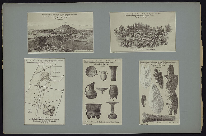 Plano de la Ciudad Tolteca cubierta aun por los escombros. Levantado por Luis G. Becerril. 1886 [plan]