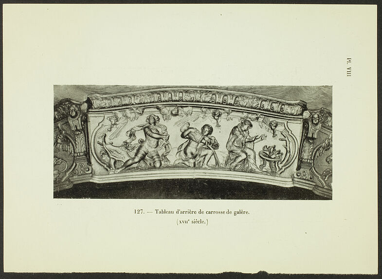 La Grande Réale. Tableau d'arrière de carrosse de galère (XVIIe siècle)