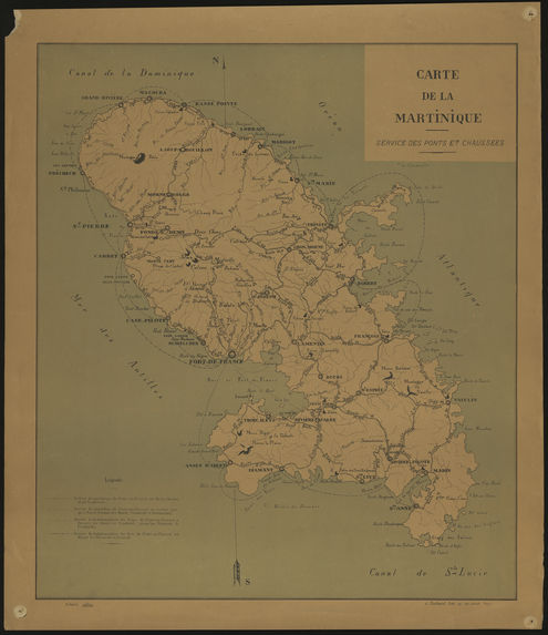 Carte de la Martinique Service des Ponts et Chaussées