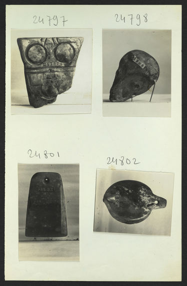 Ensemble de photographies d'objets du musée d’ethnographie du Trocadéro