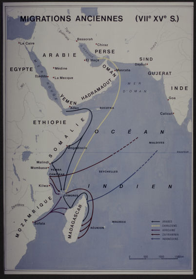Migrations anciennes [dans l'océan indien] [carte]