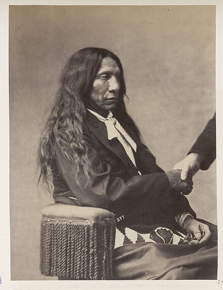 Ma-Hpi'-Ya-Lu'-Ta. Red Cloud. (Profile.) Ogalalla