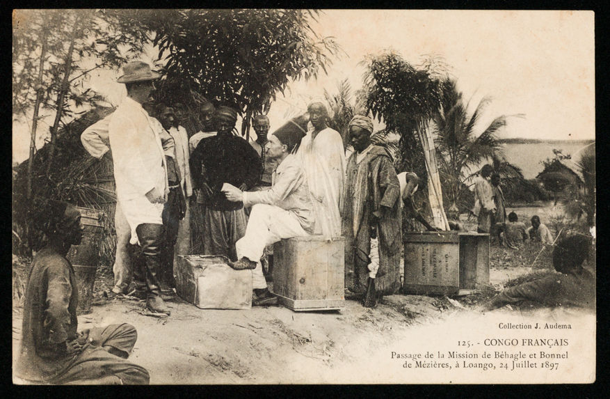 Congo Français. Passage de la Mission de Béhagle et Bonnel de Mézières, à Loango, 24 juillet 1897