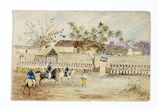 Promenade militaire autour de Papeete, 1861. Paea