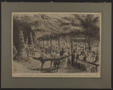 Souvenirs de Tahiti - Banquet offert par la reine Pomaré aux officiers de la…