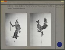 Figure de théâtre d'ombres siamois "Nang" : Oiseau Hong Thong, roi des…