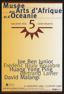 Galerie des cinq continents : Joe ben junior, Frédéric Bruly Bouabré, Huang Yong…