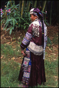 Jeune fille en costume de fête