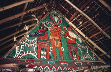 Papua New Guinea ; Porapora ; Muruken ; Peintures int. de l'église