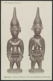Dahomey - Ancêtres de Béhanzin - Statuettes très anciennes en bois sculpté